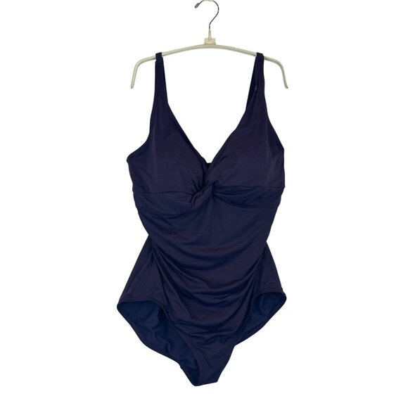 Contours By Coco Reef Womens 14/38D Purple One-Piece Swimsuit - Picture 2 of 10